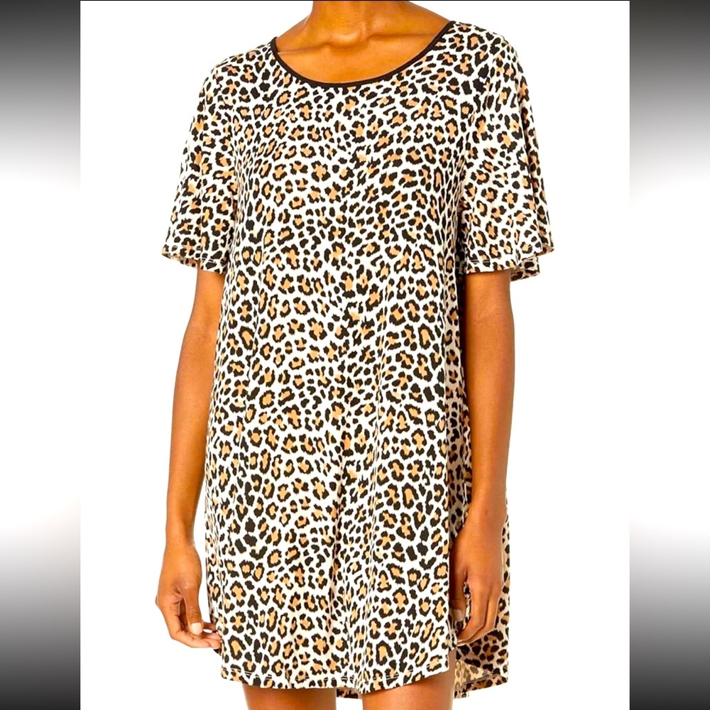 Kate Spade NWT Evergreen Short Sleeve Animal Print Sleep Shirt. Size Small.
